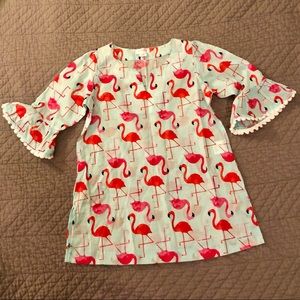 Little Lady Flamingo Muumuu NWOT